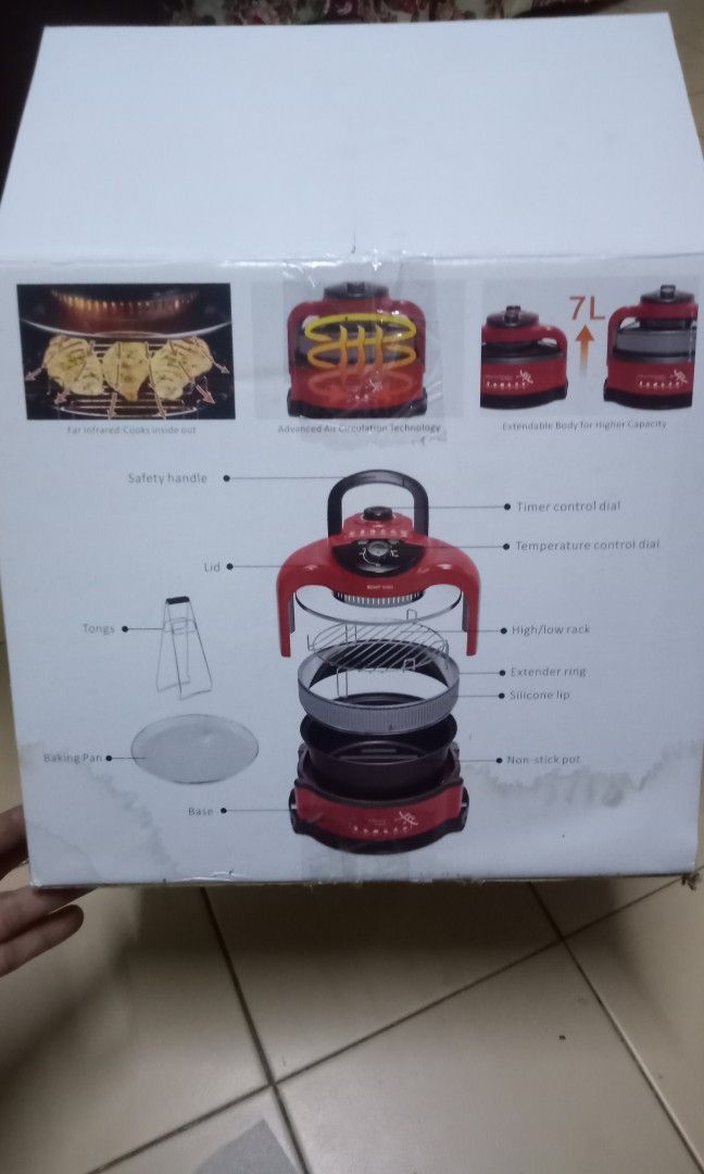 Air fryer jenama Smart Hugo 7L TV Home Appliances Kitchen