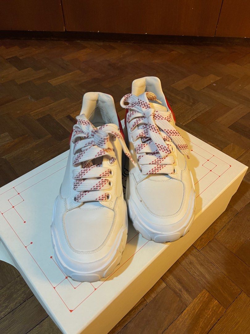 Alexander McQueen Court Larry Oversized Nappa Platform Trainer Sneaker