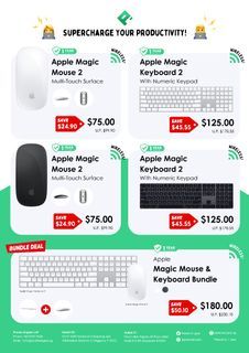 Apple Magic Keyboard & Mouse (2nd Gen)