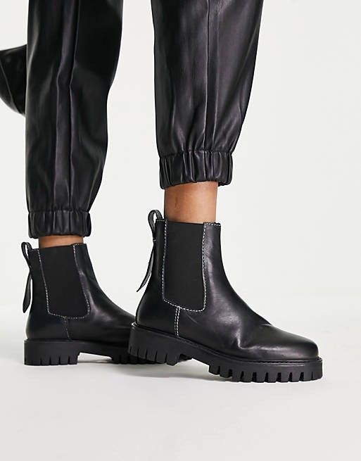 Real leather chelsea discount boots