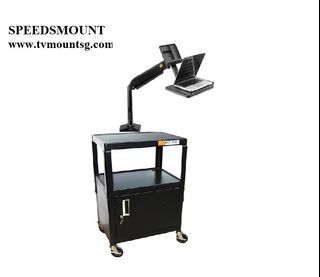 assembled laptop monitor PC work station Projector AV mobile Cart trolley enclosure