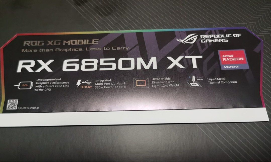 ASUS ROG XG Mobile RX 6850M XT 外接式顯示卡GC32L, 電腦＆科技, 手提