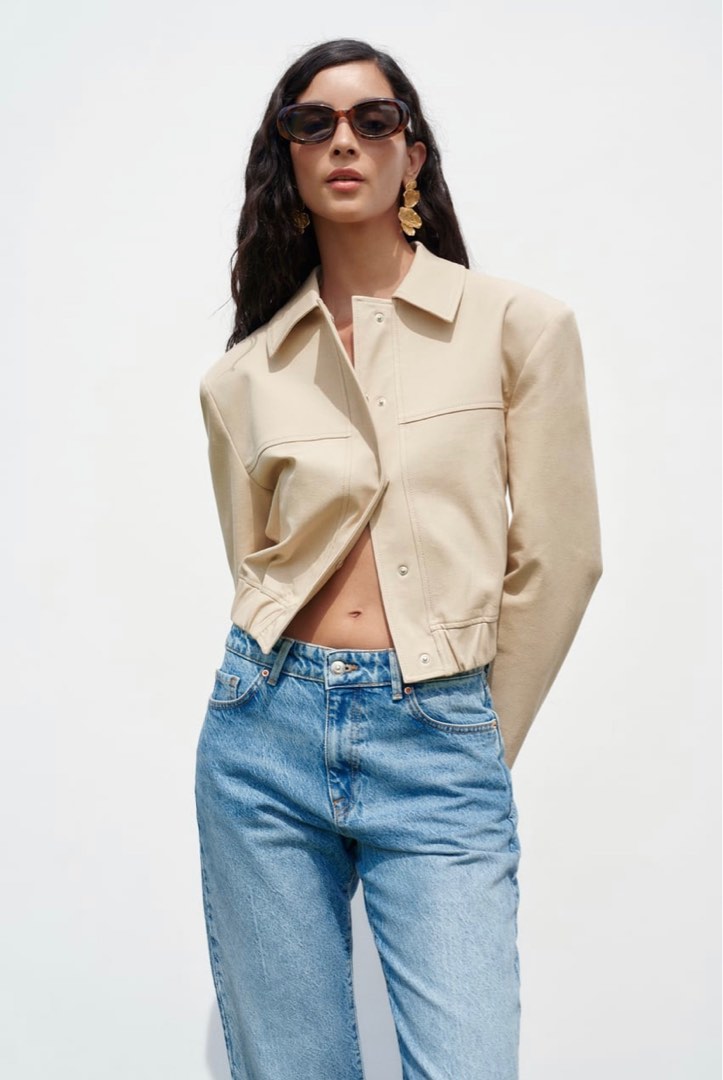 AUTHENTIC ZARA Bomber Jacket, Women's Fashion, Coats, Jackets and ...