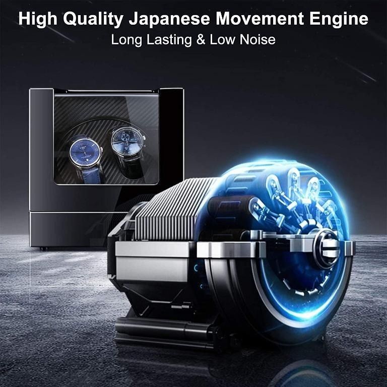 Automatic Watch Winders For 2 Automatic Watches With LED Light Qua