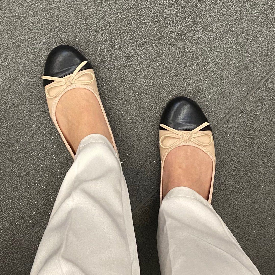 two tone ballet flats Women s Fashion Footwear Flats on Carousell