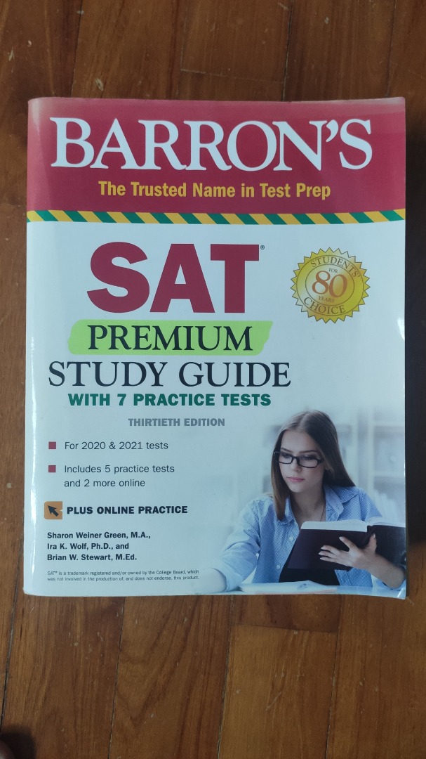 Barrons SAT Premium Study Guide 30th edition, Hobbies & Toys, Books