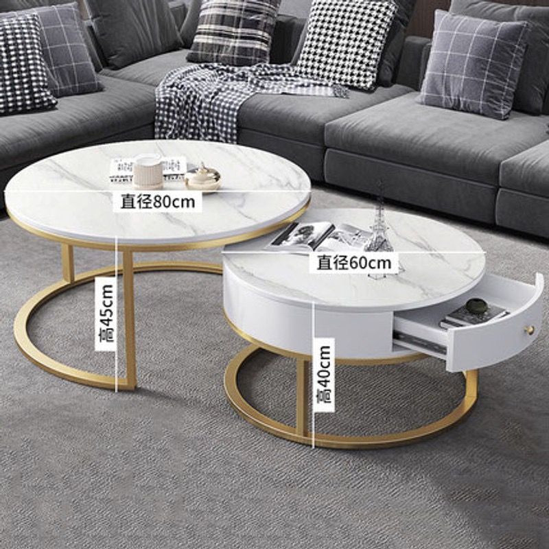 Bellamy Marble Coffee Table Set With