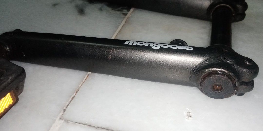 BMX Crankset 3 pieces 175mm Mongoose Full Chromoly Sports