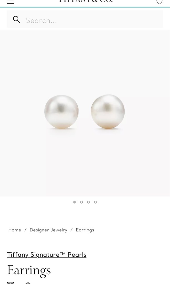 Tiffany signature pearl earrings online