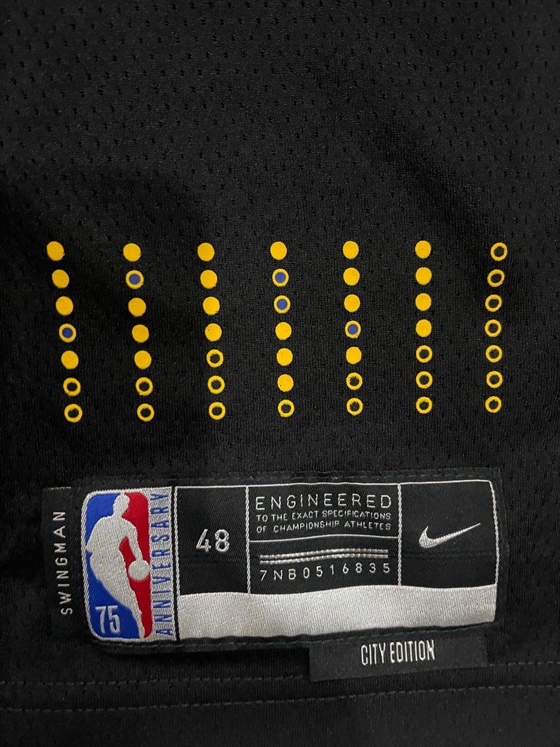 Nike NBA Warriors Curry City Edition 金洲勇士球衣DO9593-012, 男裝