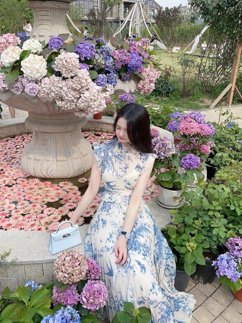 Garden chiffon midi dress hotsell