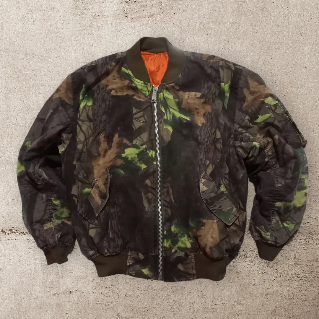 Bomber Jacket Army Camoflage Unbrand on Carousell
