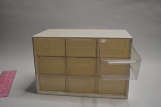Box Mini Drawer Desk white storage 9 storage wall mount