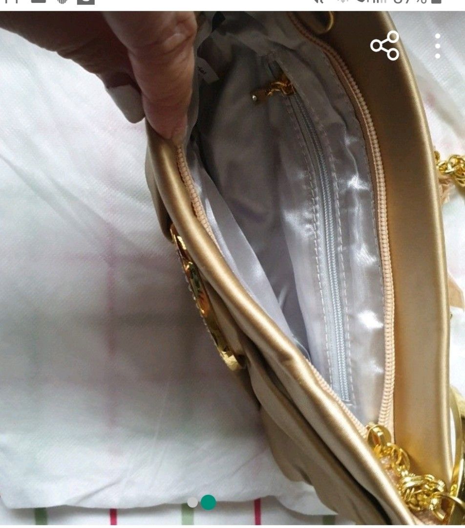 Brand new satin clutch Luxury Bags Wallets on Carousell