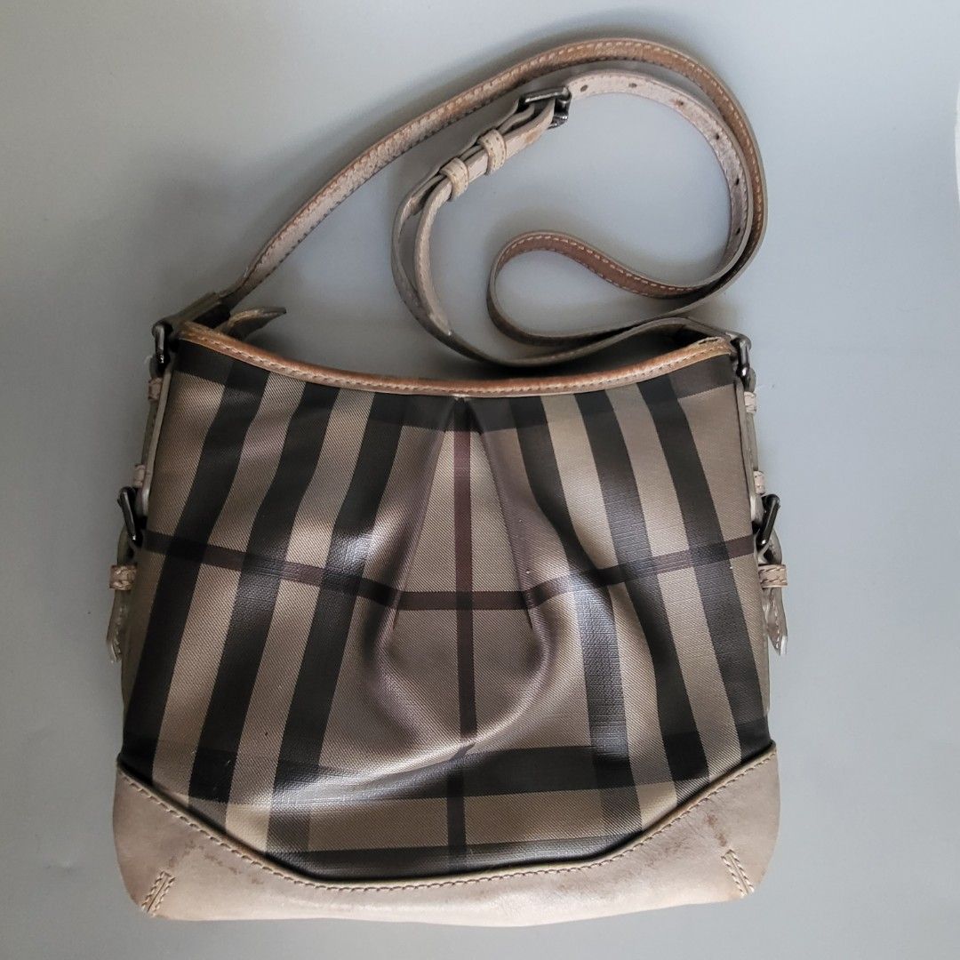 Burberry smoked check crossbody bag sales