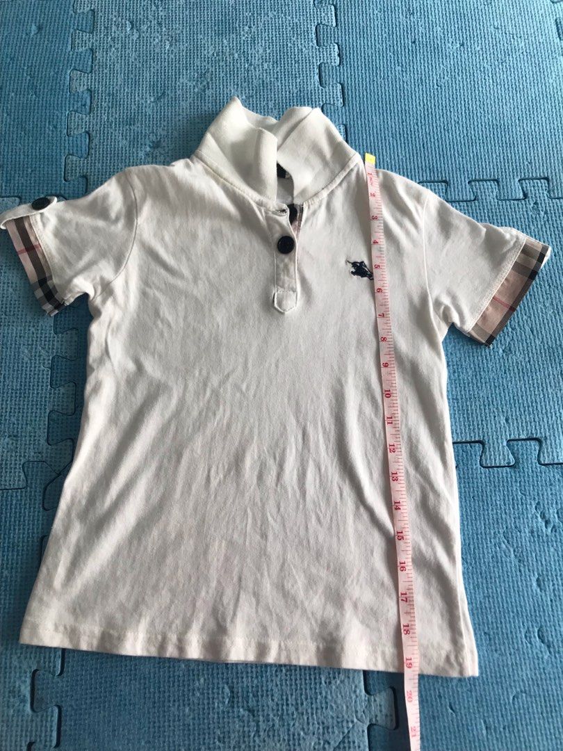 Burberry polo kids silver sales