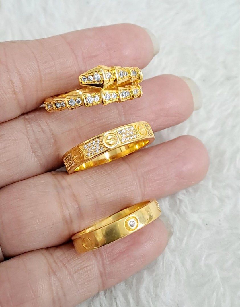 Cartier Rings in 18 Karat Gold Settings Women s Fashion Jewelry Organizers Rings on Carousell