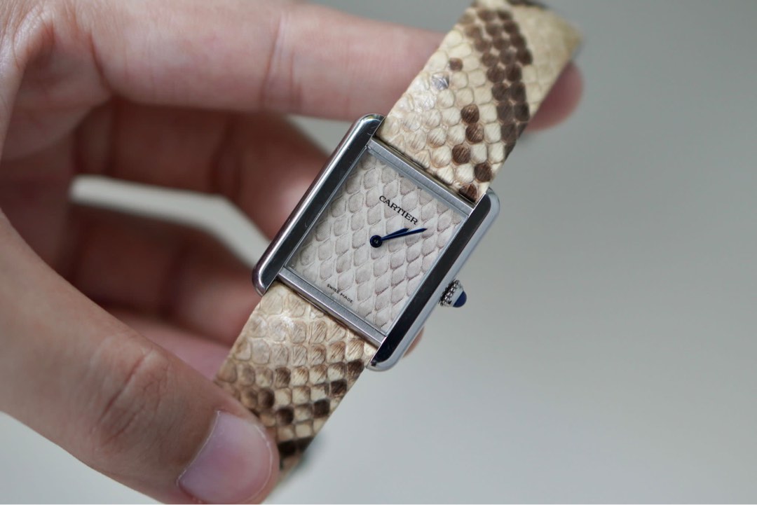 *Rare* Cartier Tank Solo Python Dial, Luxury, Watches on Carousell