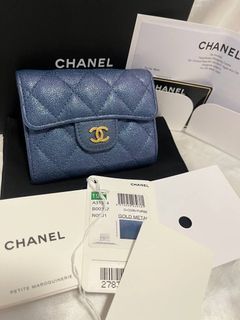 BNIB Chanel 18K Navy Blue Large Clutch O case Lmt Ed Charms Full Set  Authentic