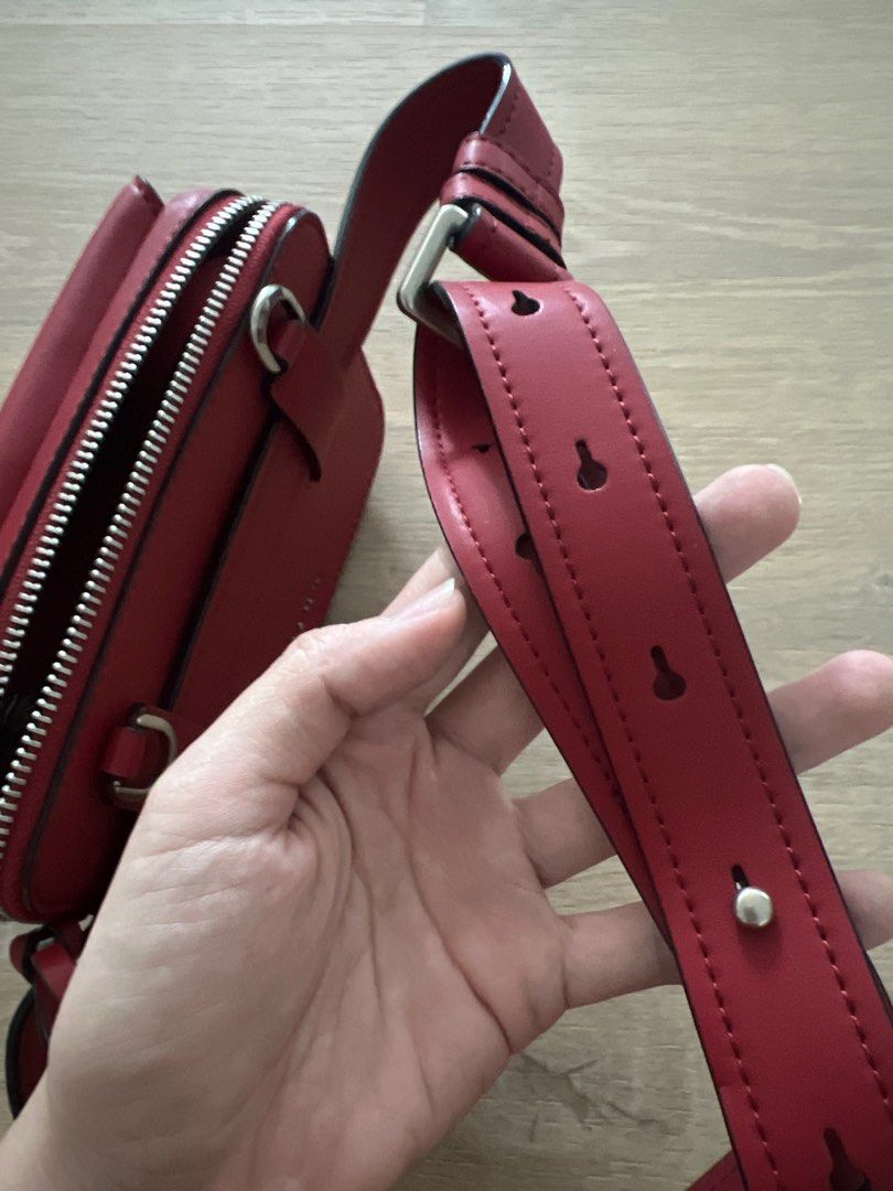 Charles Keith Red Belt Bag Cross Body bag