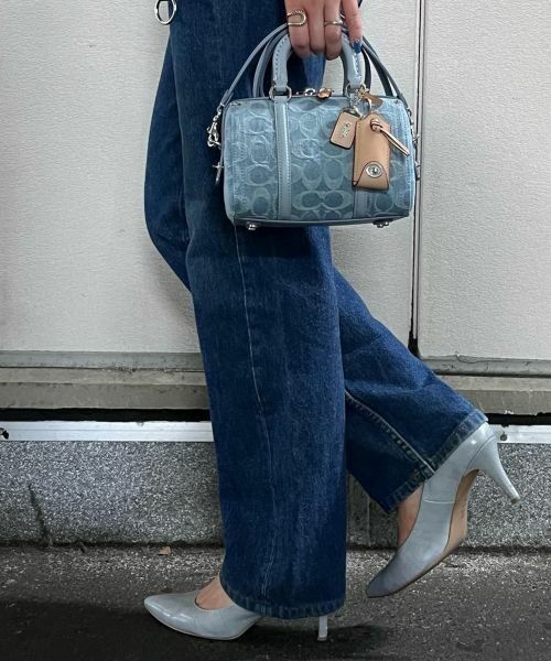 Coach denim satchel hotsell