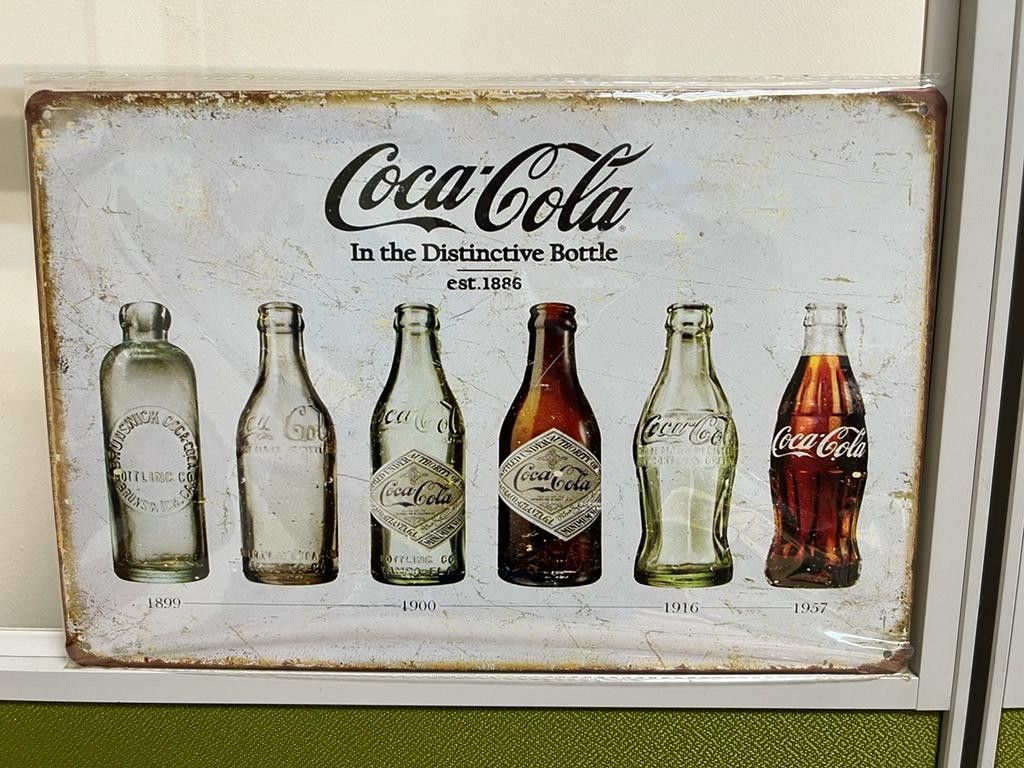 Coca Cola Bottle Wall Sign, Furniture & Home Living, Home Decor, Wall