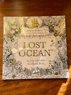 Original printed Coloring Book Lost Ocean  for adult activity