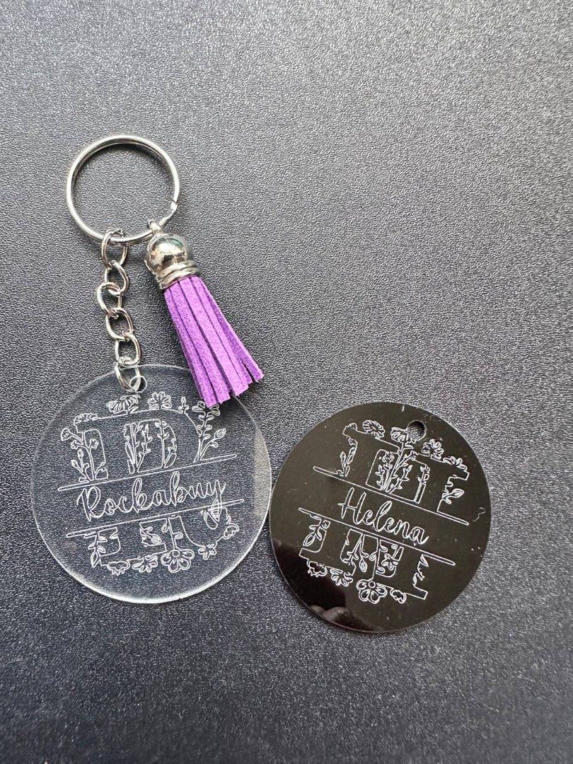 Etched sale picture keychain