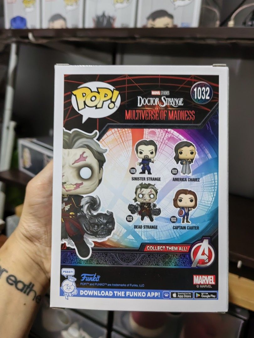Dead Strange Funko Pop (Category: Designer & Blind Box Toys) located in Cainta. Submitted by DBdibs (Listing ID 1243664625, Image 3). Description: 👀 Reading is essential. Make reading a habit. Funko Pop! - Marvel Doctor Strange Dead Strange #1032 ⭐ Authentic ⭐ Never Out Of Box (NOOB) ⭐ Add 50 for new protector ⭐ Box in excellent condition. See photos. 🏠 Item will be coming from Cainta, Rizal 🏘️ Can ship from QC (Brgy. Holy Spirit) by schedule 