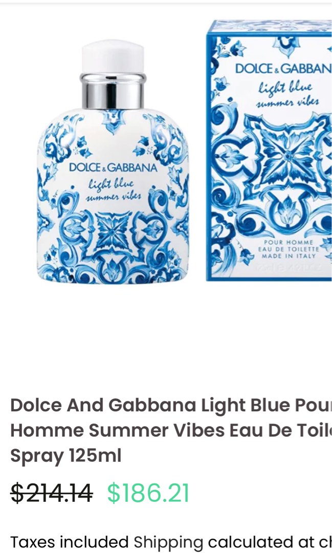 Dolce & Gabbana Light Blue Summer Vibes Pour Homme - Eau de Toilette