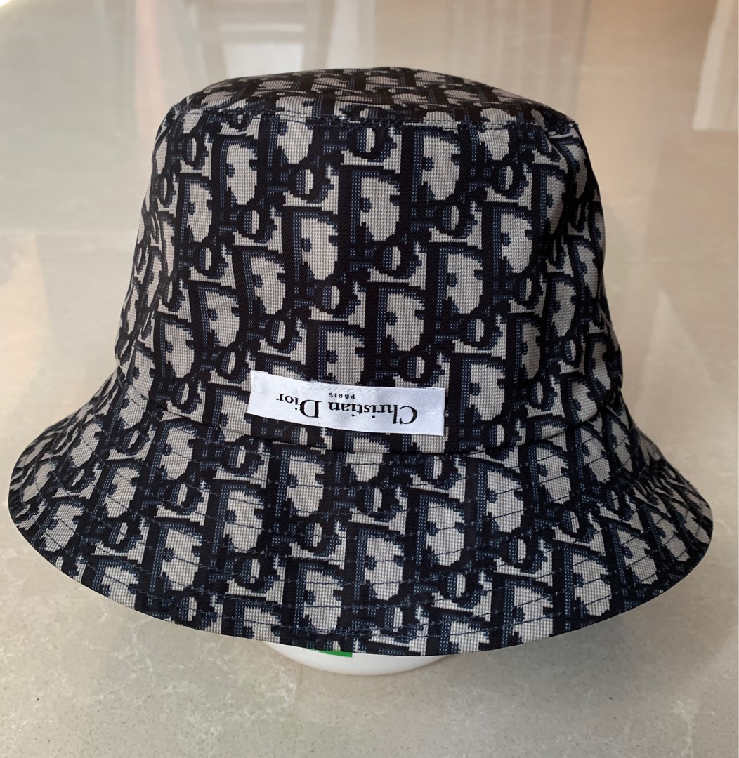 Authentic Dior Reversible Teddy-D Small Brim Bucket Hat