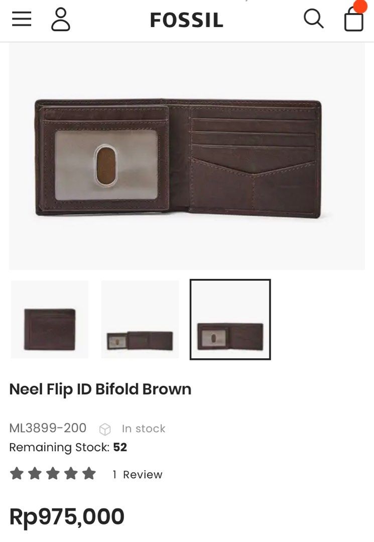 Wade Flip ID Bifold - ML3882001 - Fossil