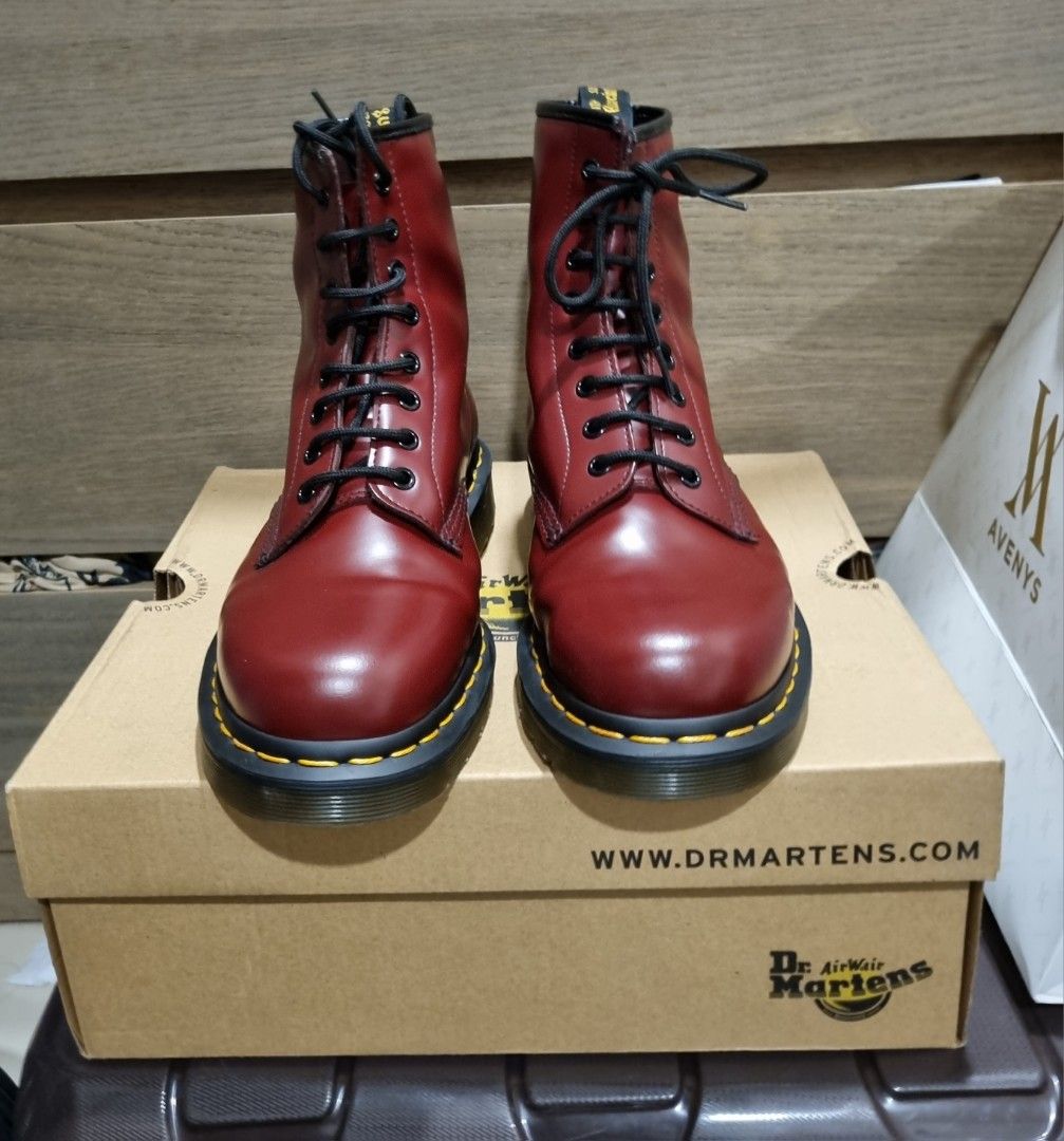 Dr Martens 1460 Red Cherry UK 9 Men s Fashion Footwear Boots on