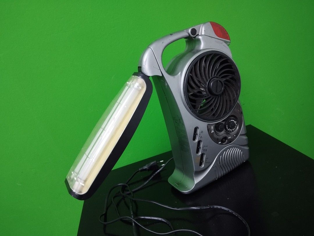 Emergency Light Fan with radio FM, Furniture & Home Living, Lighting
