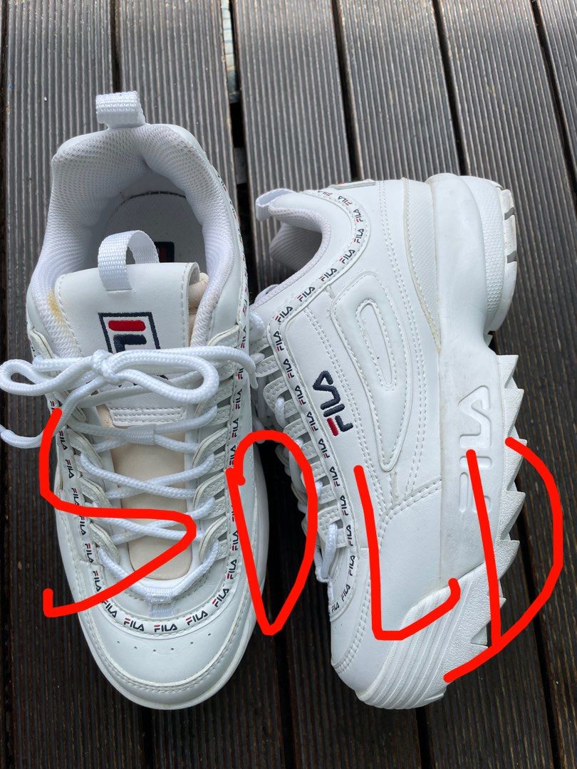 Fila White Disruptor 2 Adults Kids shoes Men s Fashion