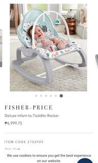 Fisher price rocker infant to toddlers up to 18klgs