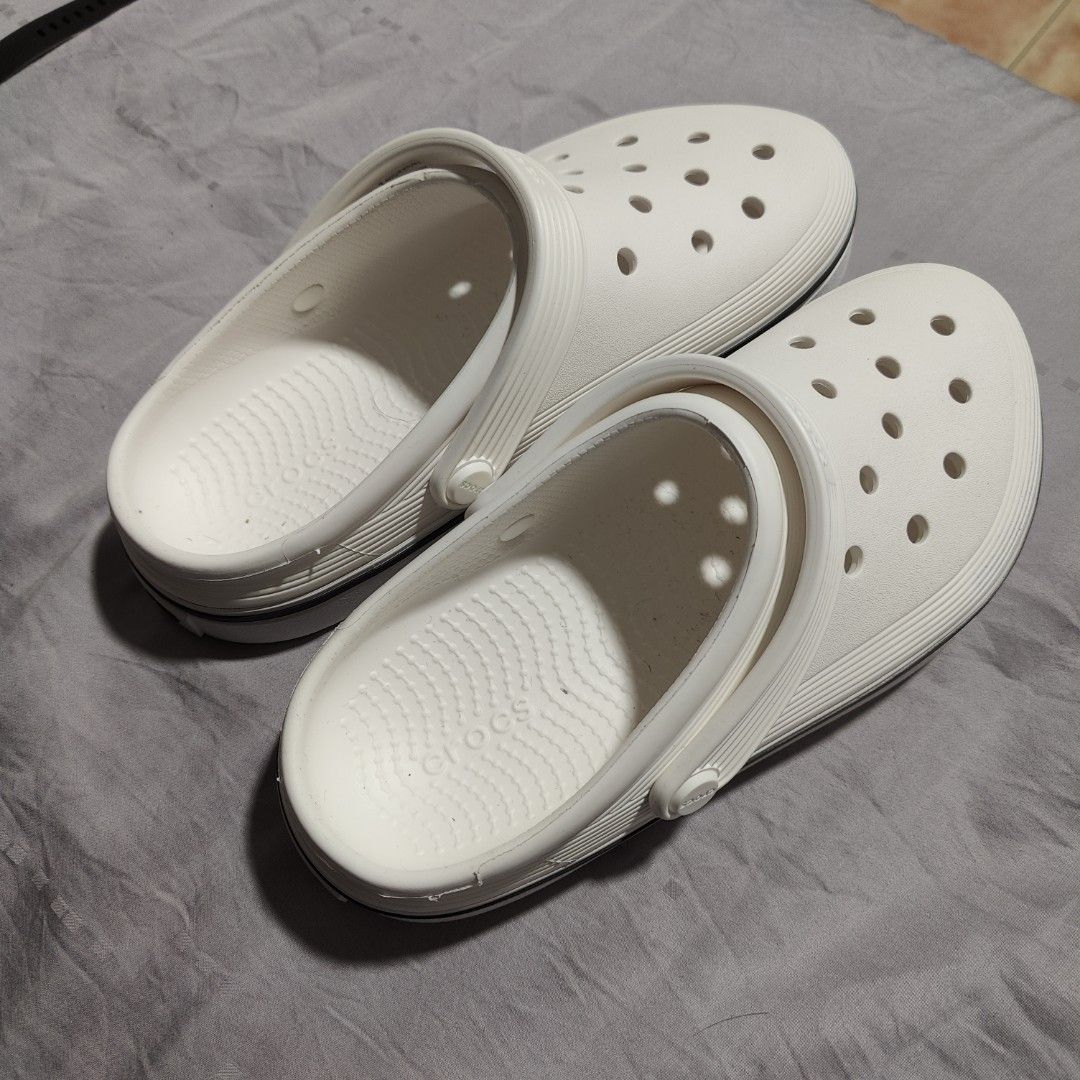 Genuine White Crocs Size J5