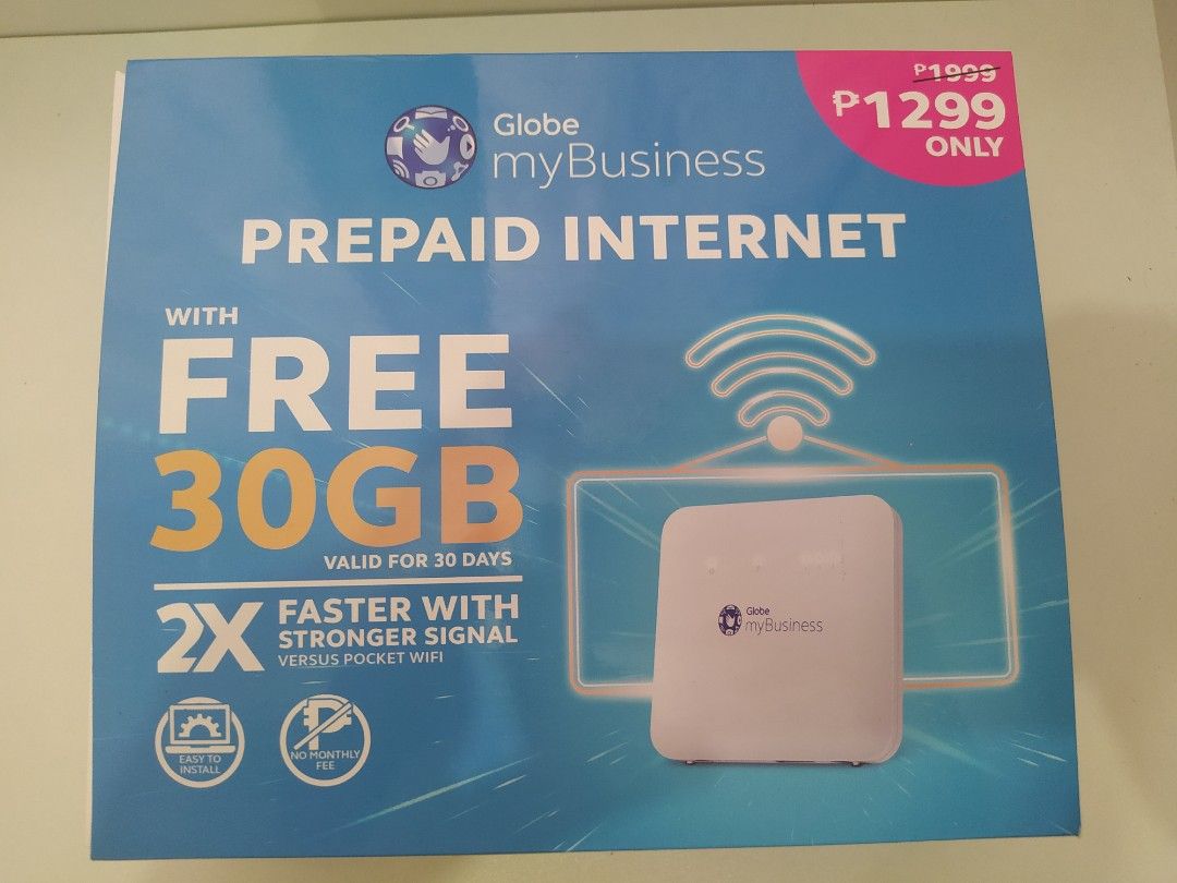 Globe Prepaid internet wifi | pocket wifi (Category: Networking) located in Manila. Submitted by declutter.jelo (Listing ID 1243592716, Image 1). Description: used once RFS: decluttering due to moving abroad can top up internet via sim.