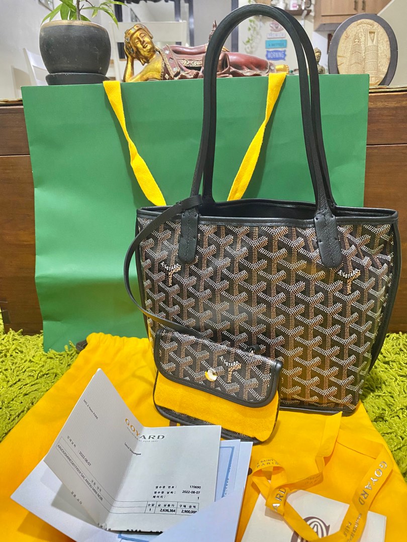 Goyard Anjou Mini Totebag in Classic Brown Black Monogram, Luxury, Bags &  Wallets on Carousell