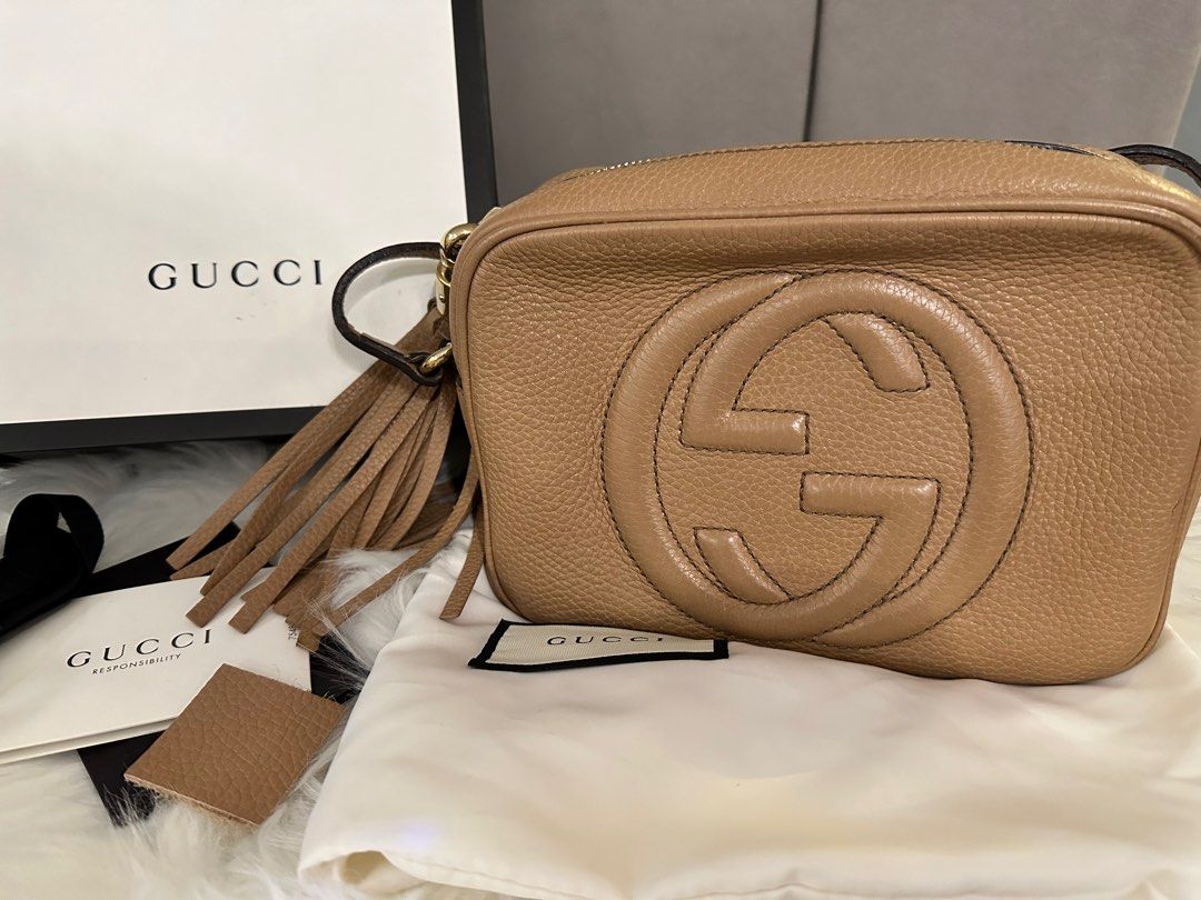 Brown gucci disco bag clearance