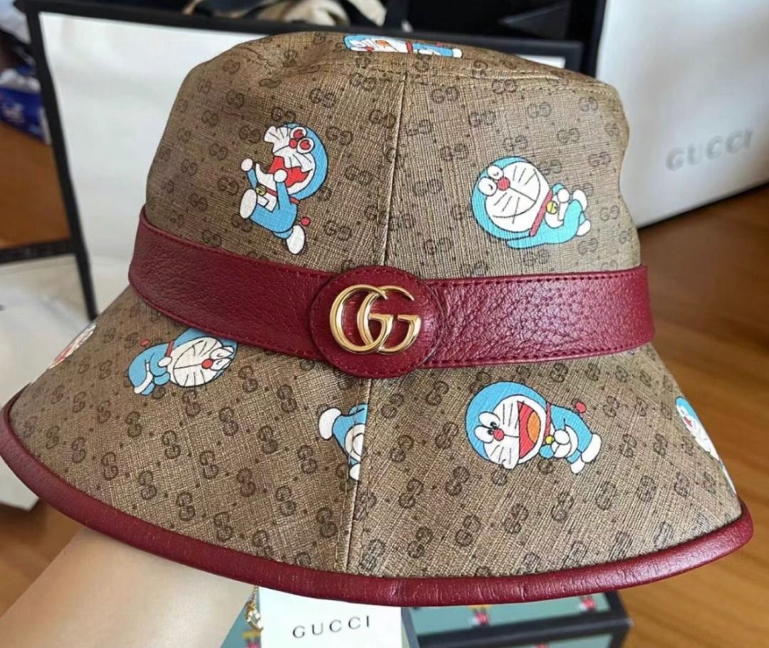 Gucci X Doraemon Brown Unisex Bucket Hat