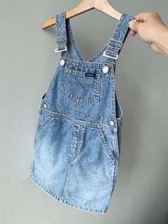 GUESS Kids Jeans Denim Pinafore Dress 3Y