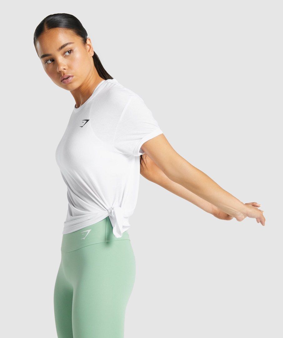 Gymshark - Essential T-Shirt (White), Women's Fashion, Activewear