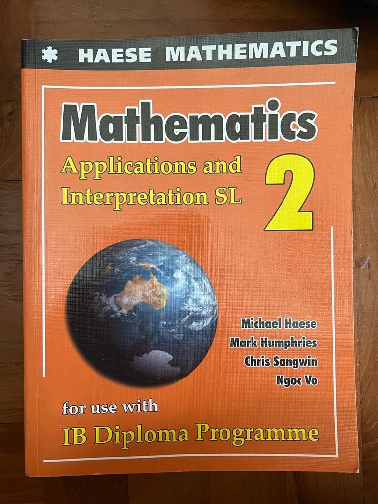 Haese mathematics 2 ib diploma programme carousell