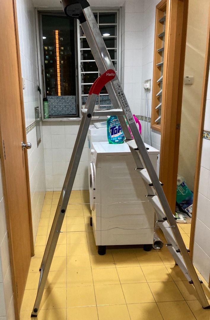 Hailo 6Step Ladder, Siver, Made In Germany, Furniture & Home Living