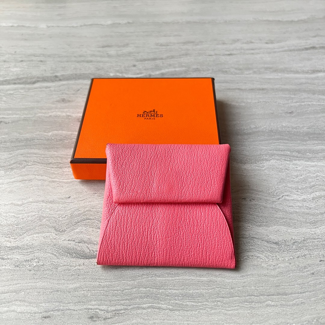 Authentic Hermes Pink Bastia Coin Purse