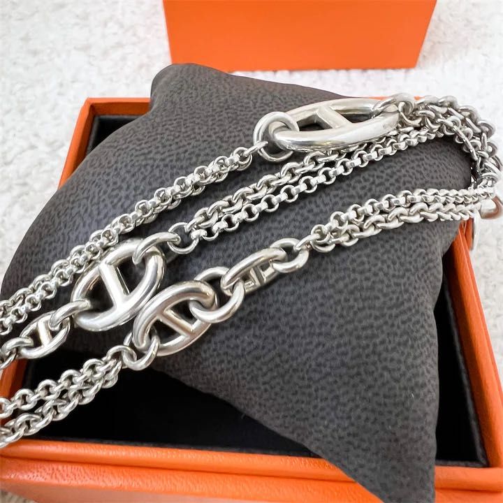 Hermes Farandole White Gold Diamond Large Bangle Bracelet – Opulent Jewelers
