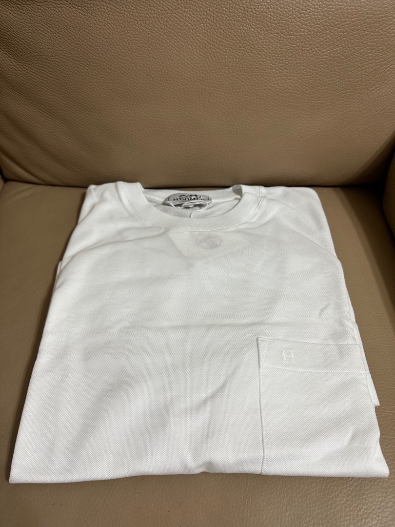 Hermes tee "H" embroidered Tshirt, 名牌, 服裝 Carousell