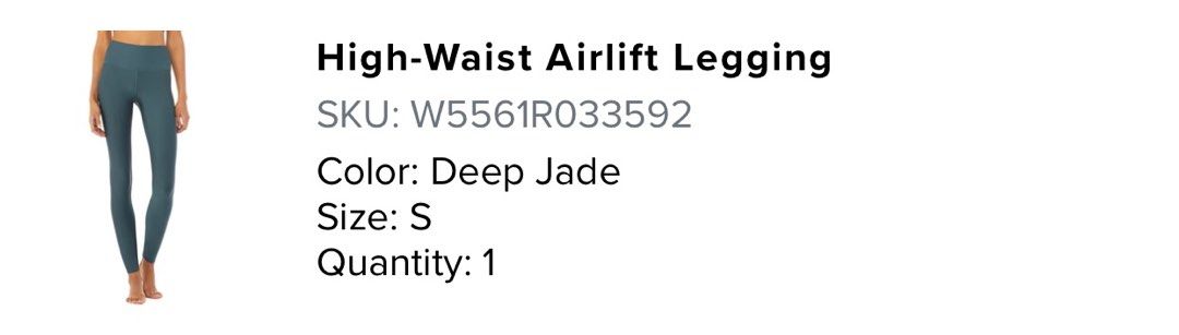 High-Waist Airlift Legging (Deep Jade), 女裝, 運動服裝- Carousell