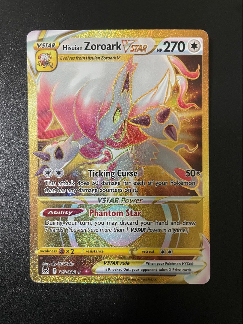 Hisuian Zoroark VSTAR - 213/196 - Secret Rare Sword & Shield: Lost Origin Pokemon card, Hobbies & Toys, Toys & Games on Carousell Hisuian Zoroark VSTAR - 213/196 - Secret Rare Sword & Shield: Lost Origin Pokemon card, Hobbies & Toys, Toys & Games on Carousell